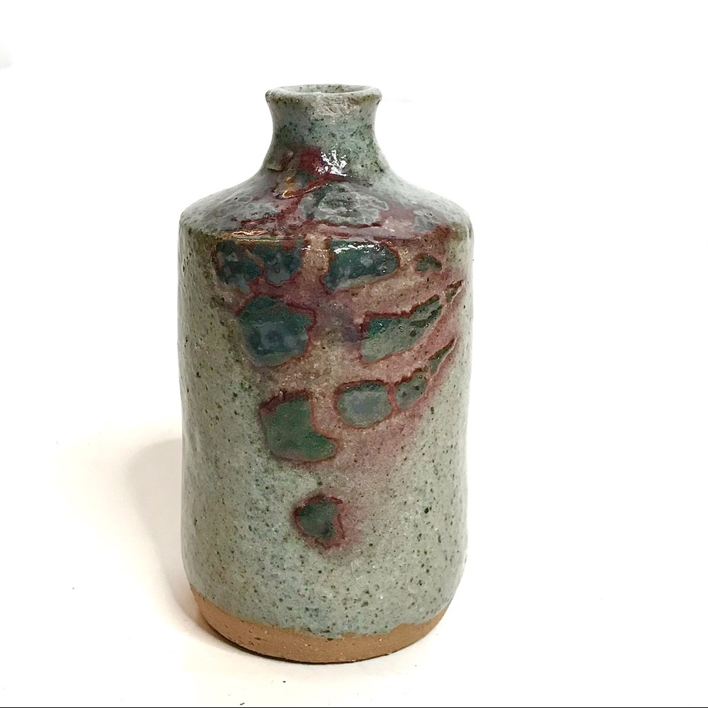Artisan Crafted Bud Vase Hand Made Clay Glazed